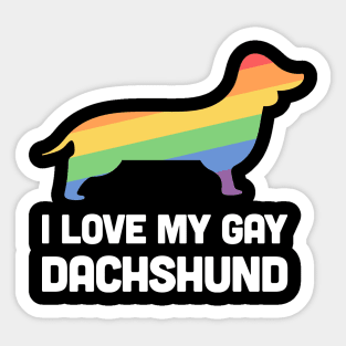Dachshund - Funny Gay Dog LGBT Pride Sticker